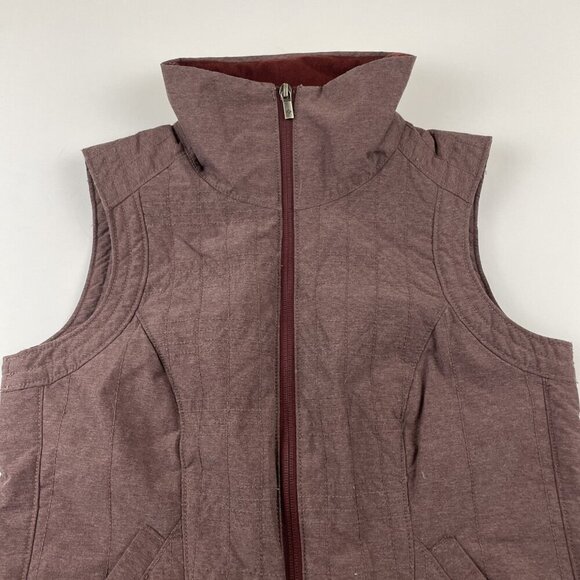 Columbia Full Zip Best Women’s S Purple Poly Nylon Shell Fleece Collar Snap Hip - Picture 8 of 9